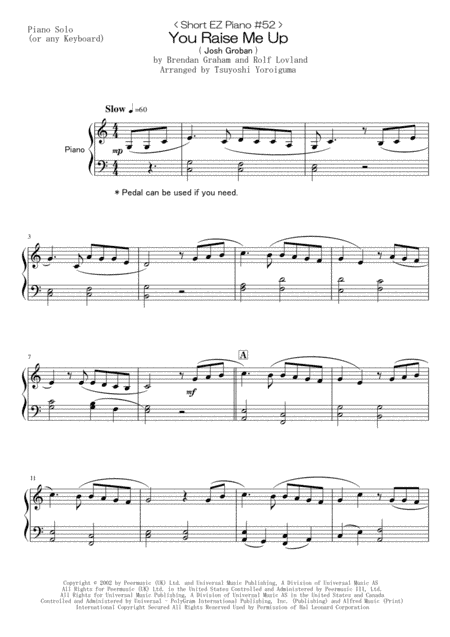 You Raise Me Up (arr. Tsuyoshi Yoroiguma)