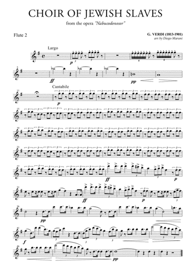 Choir of the Jewish Slaves for Flute Quartet (arr. Diego Marani)