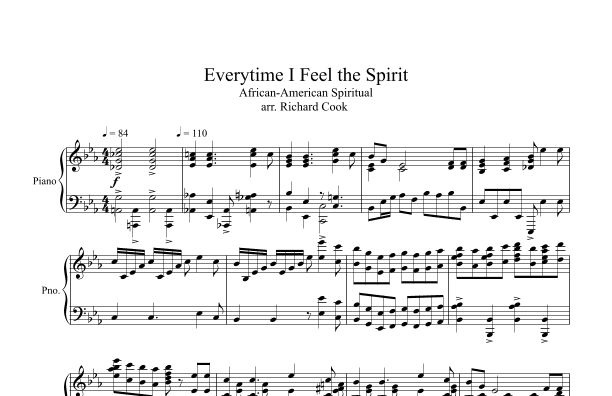 Every time I Feel the Spirit (arr. Richard Cook)