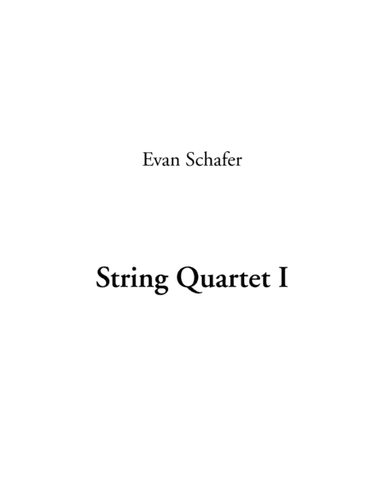 String Quartet (2010)