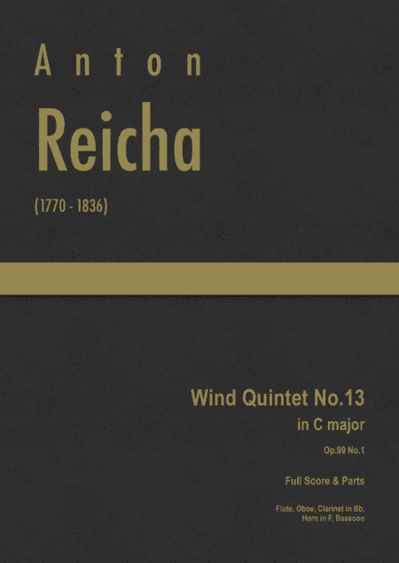 Reicha - Wind Quintet No.13 in C major, Op.99 No.1 (arr. J.G. Cucó Barber)