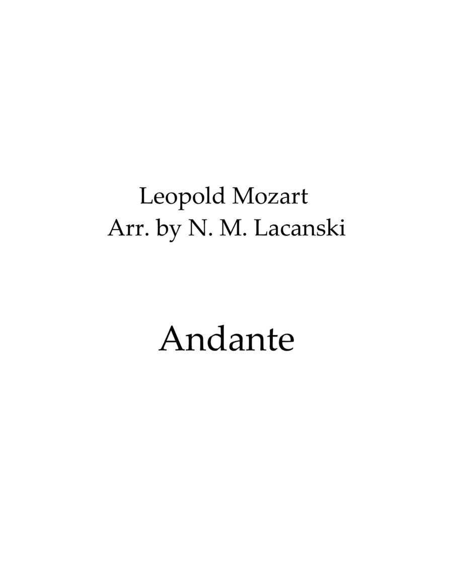Andante (arr. Nick Lacanski)