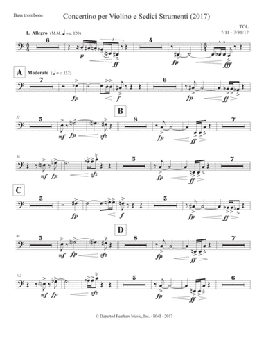 Concertino per Violino e Sedici Strumenti (2017) bass trombone part