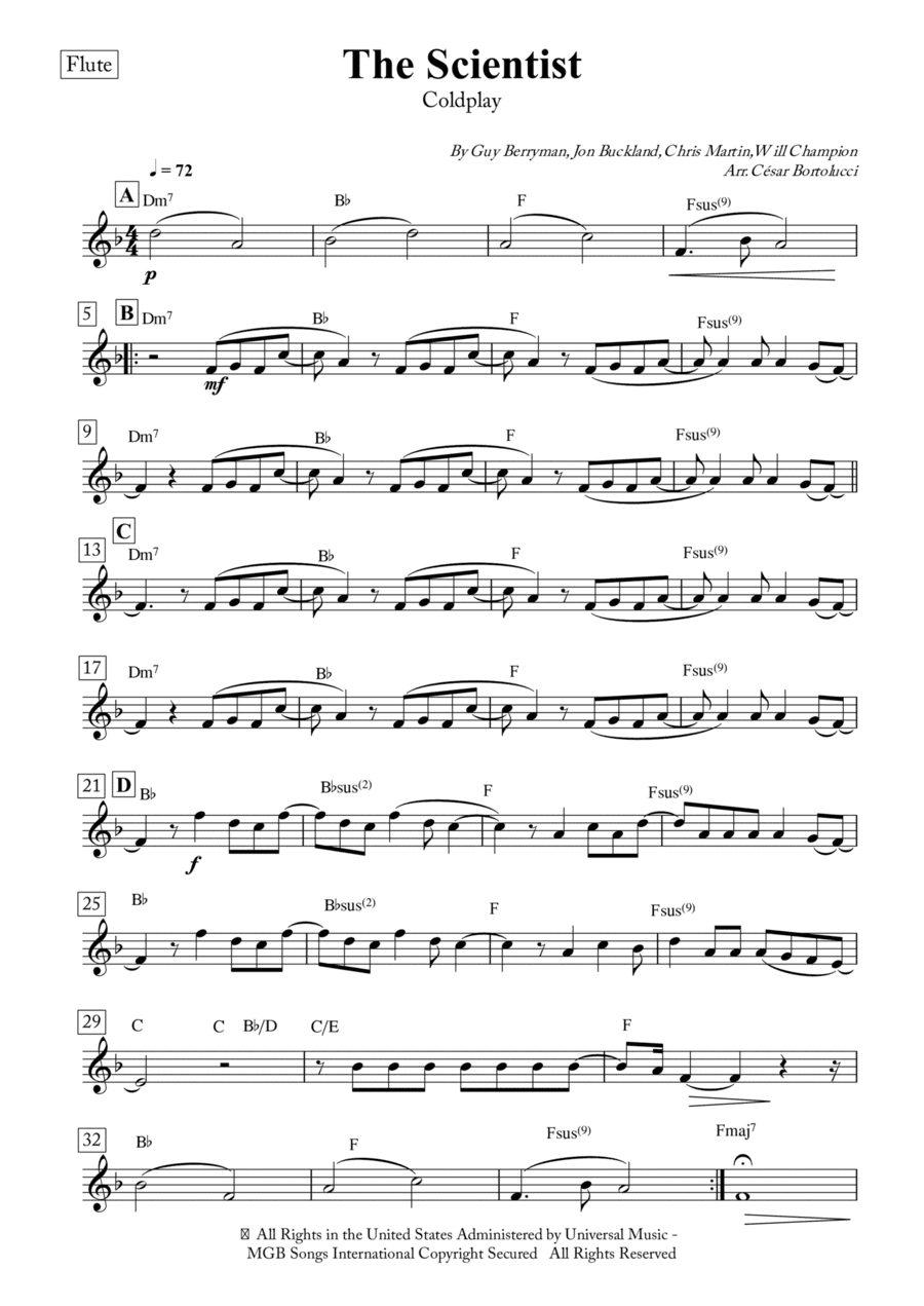 The Scientist (arr. ACT Bortolucci)