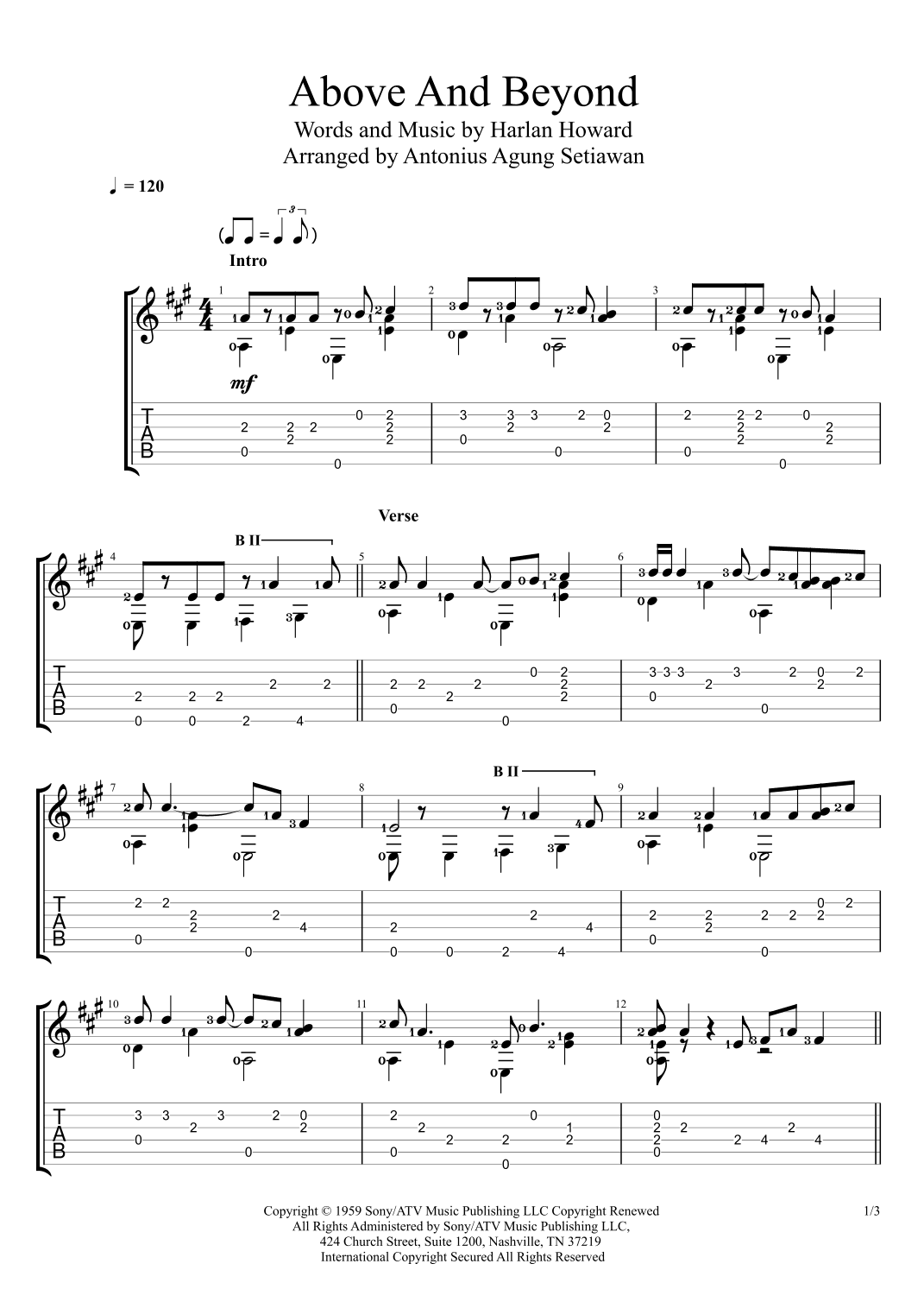 Above And Beyond (arr. Antonius Agung Setiawan)