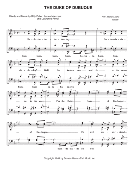 Duke Of Dubuque (arr. Walter Latzko)