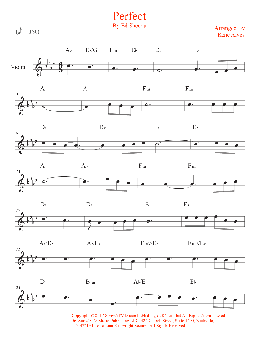 Perfect (arr. Rene Alves)