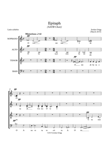 Epitaph (SATB Choir)