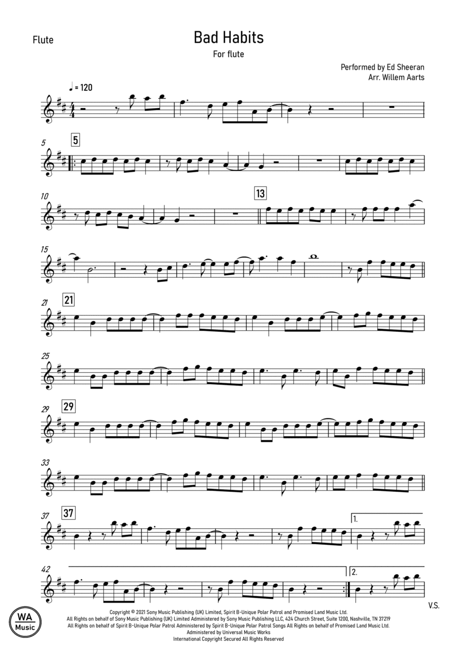 Bad Habits (arr. Willem Aarts)