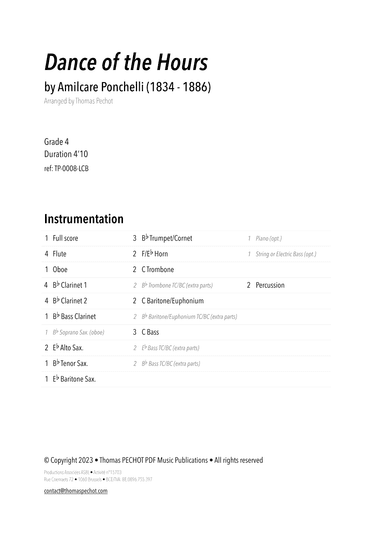 Dance of the Hours (arr. Thomas PECHOT)