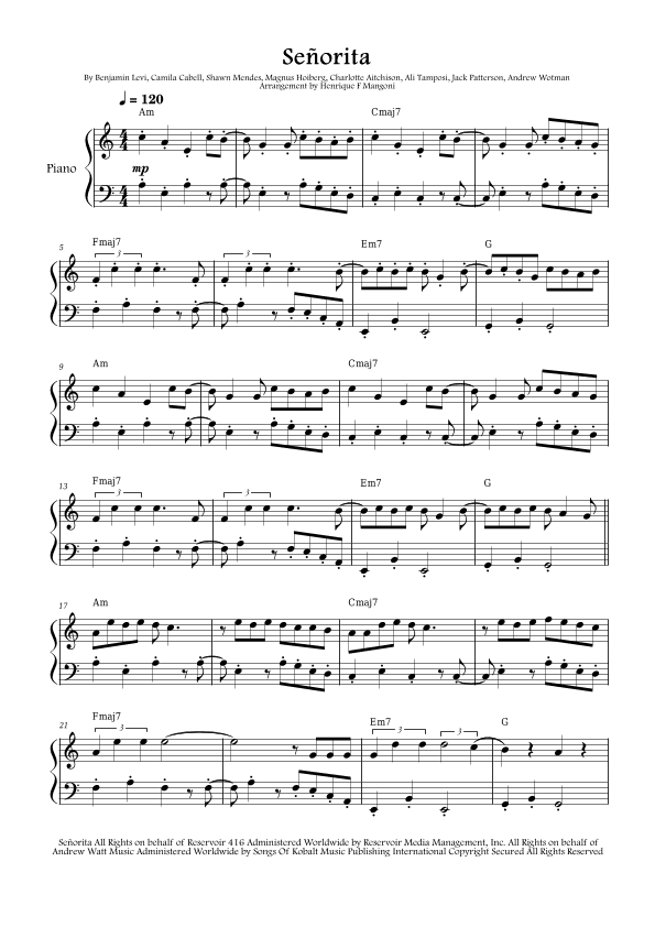 Senorita (arr. Henrique F Mangoni)