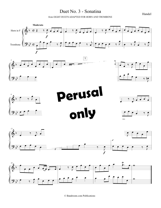 “Duet No. 3 - Sonatina” from EIGHT DUETS ADAPTED FOR HORN AND TROMBONE (arr. Brian Harris)