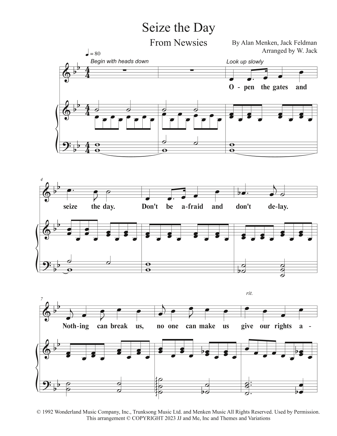 Seize The Day (arr. W. Jack)