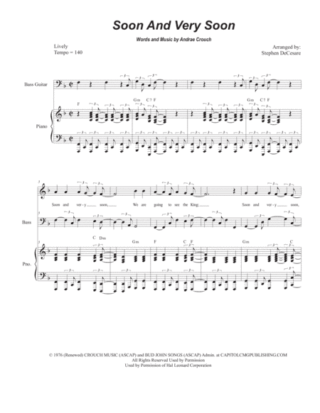 Soon And Very Soon (arr. Stephen DeCesare)