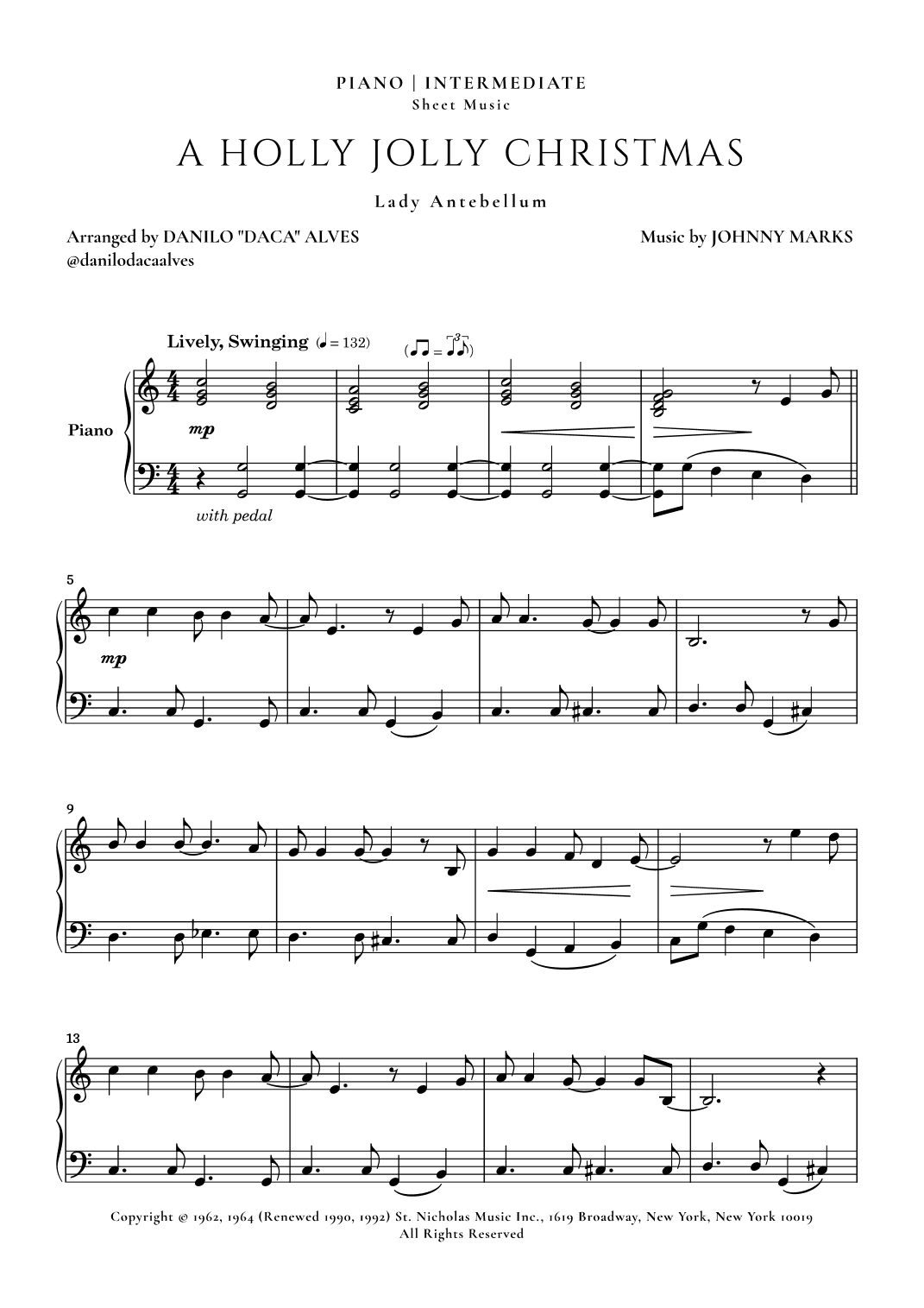 A Holly Jolly Christmas (arr. Danilo "Daca" Alves)