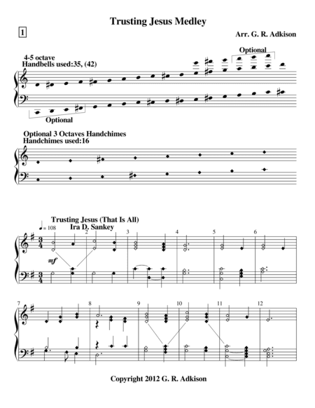 Trusting Jesus Medley (arr. G. R. Adkison)