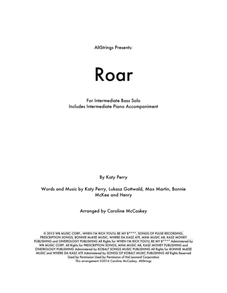 Roar (arr. Caroline McCaskey)