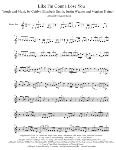 Like I'm Gonna Lose You (arr. Kevin Busse)