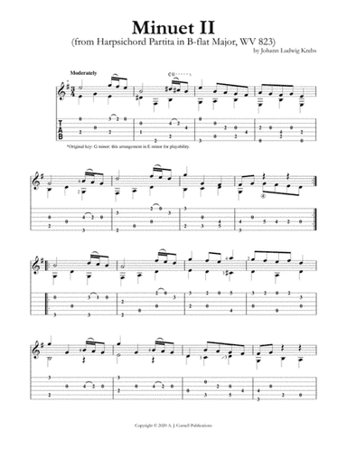 Minuet II (from Harpsichord Partita in B-flat Major, WV 823) (arr. Mark Phillips)