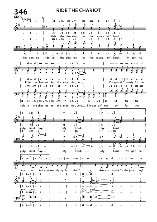 Ride the Chariot (arr. Wm H. Smith's)