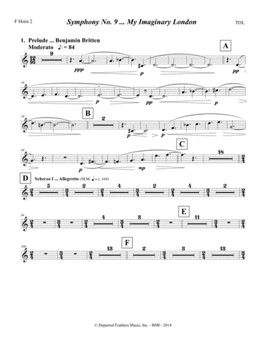 Symphony No. 9 ... My Imaginary London (2013-14) Horn in F part 2