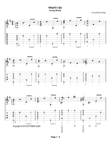 Ali Comes To Woodland / What'll I Do ? (arr. Steven King)