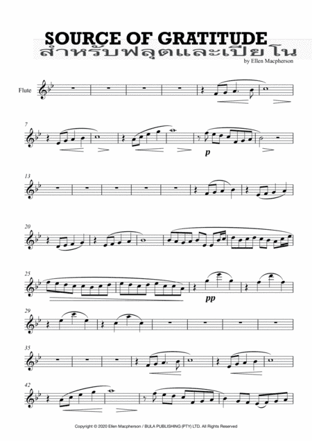 Source of Gratitude for Flute