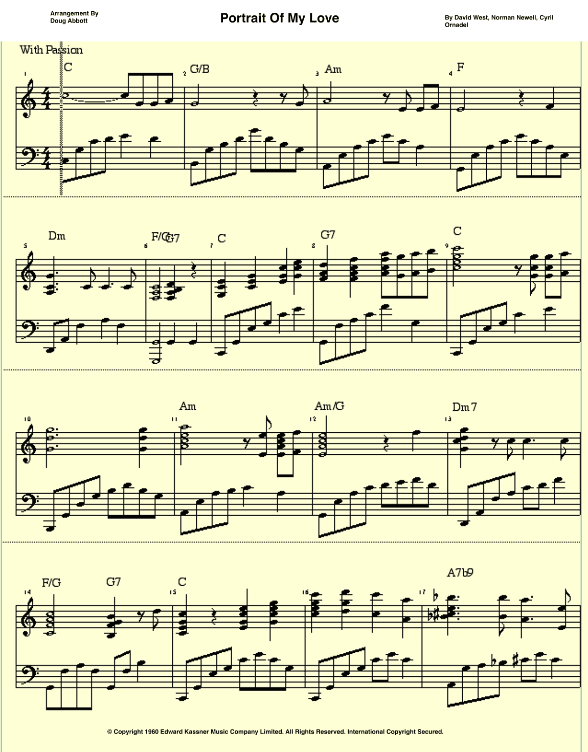 Portrait Of My Love (arr. Doug Abbott)
