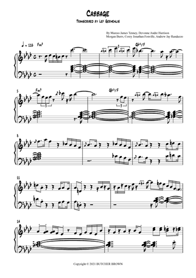 Cabbage (dfc) (arr. Lef Germenlis)