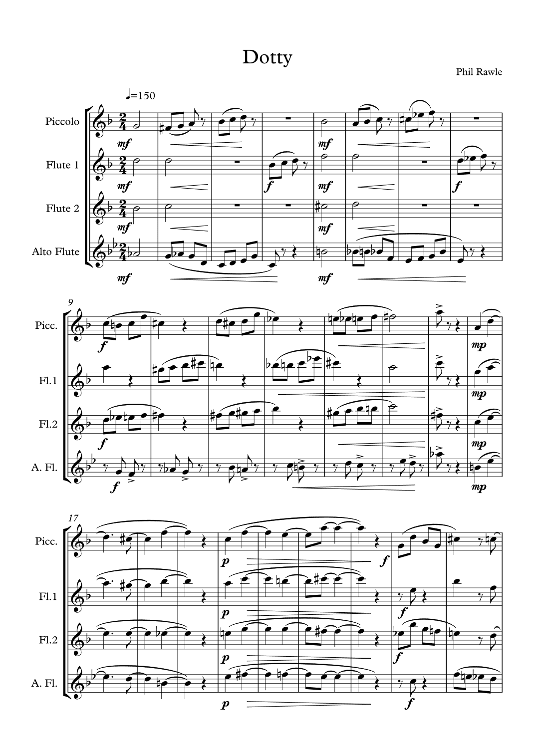 Dotty - Flute Quartet