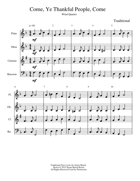 Come Ye Thankful People Come (arr. Dominic Meccia)