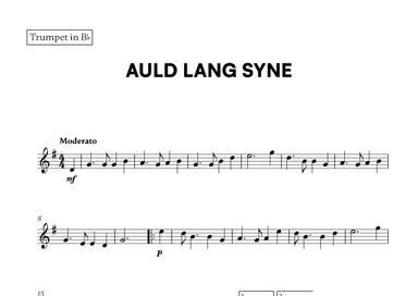 Auld Lang Syne (for Trumpet) (arr. Cadenza Editions)