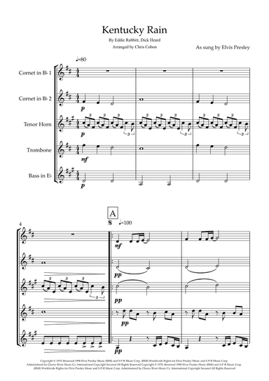Kentucky Rain (arr. Chris Cobon)