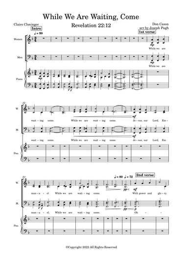While We Are Waiting, Come (arr. Joseph Pugh)