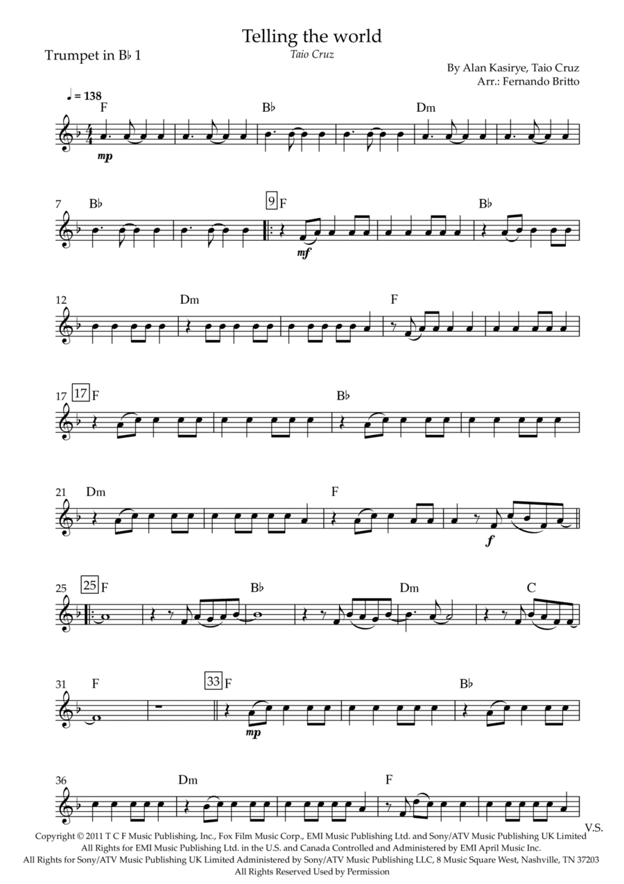Telling The World (arr. Fernando Britto)
