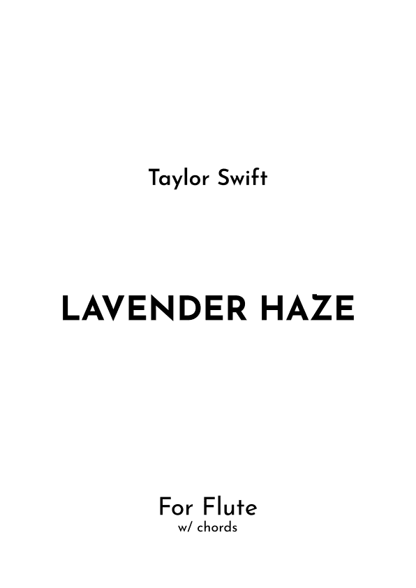 Lavender Haze (arr. Jireh J.)