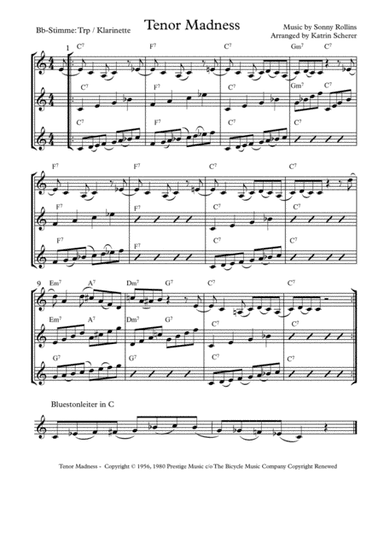 Tenor Madness (arr. Katrin Scherer)