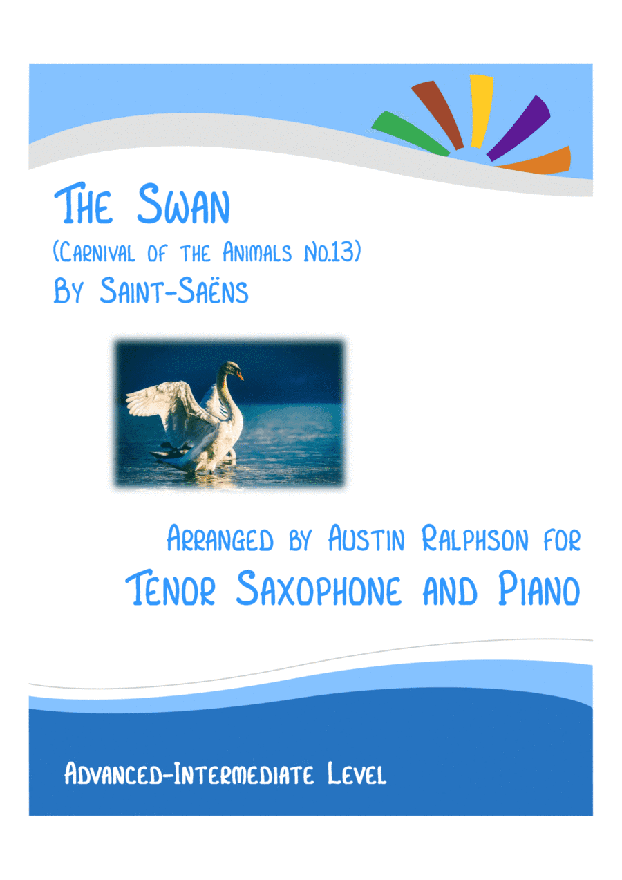 The Swan (Carnival of the Animals No.13) - tenor sax and piano with FREE BACKING TRACK (arr. Austin Ralphson)