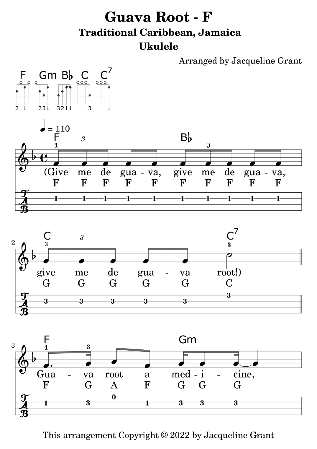 Guava Root (arr. Jacqueline Grant)