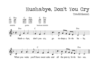 Hushabye, Don't You Cry (Lullaby) (arr. M. Ryan Taylor)