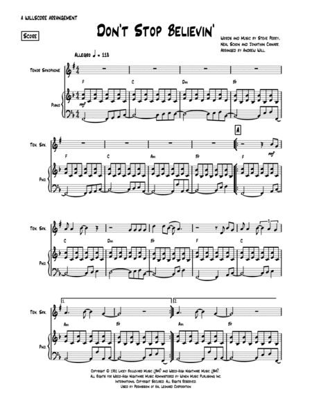 Don't Stop Believin' (arr. Andrew Will)