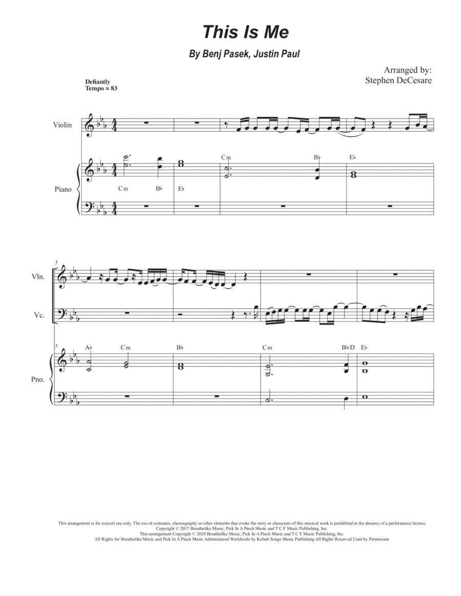 This Is Me (arr. Stephen DeCesare)