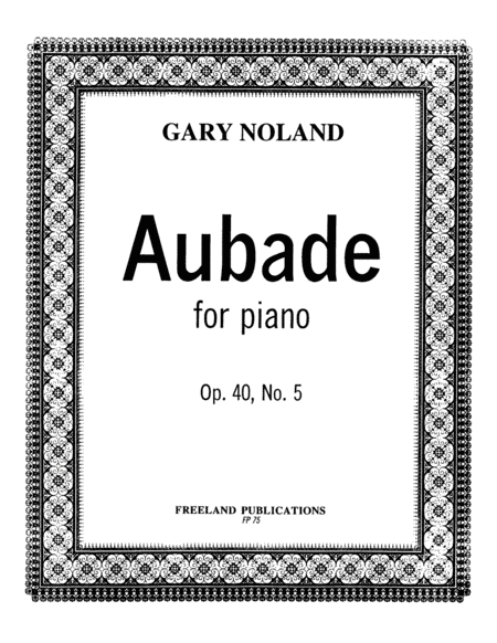 "Aubade" for piano Op. 40, No. 5