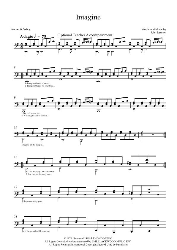 Imagine (arr. Warren & Debby)
