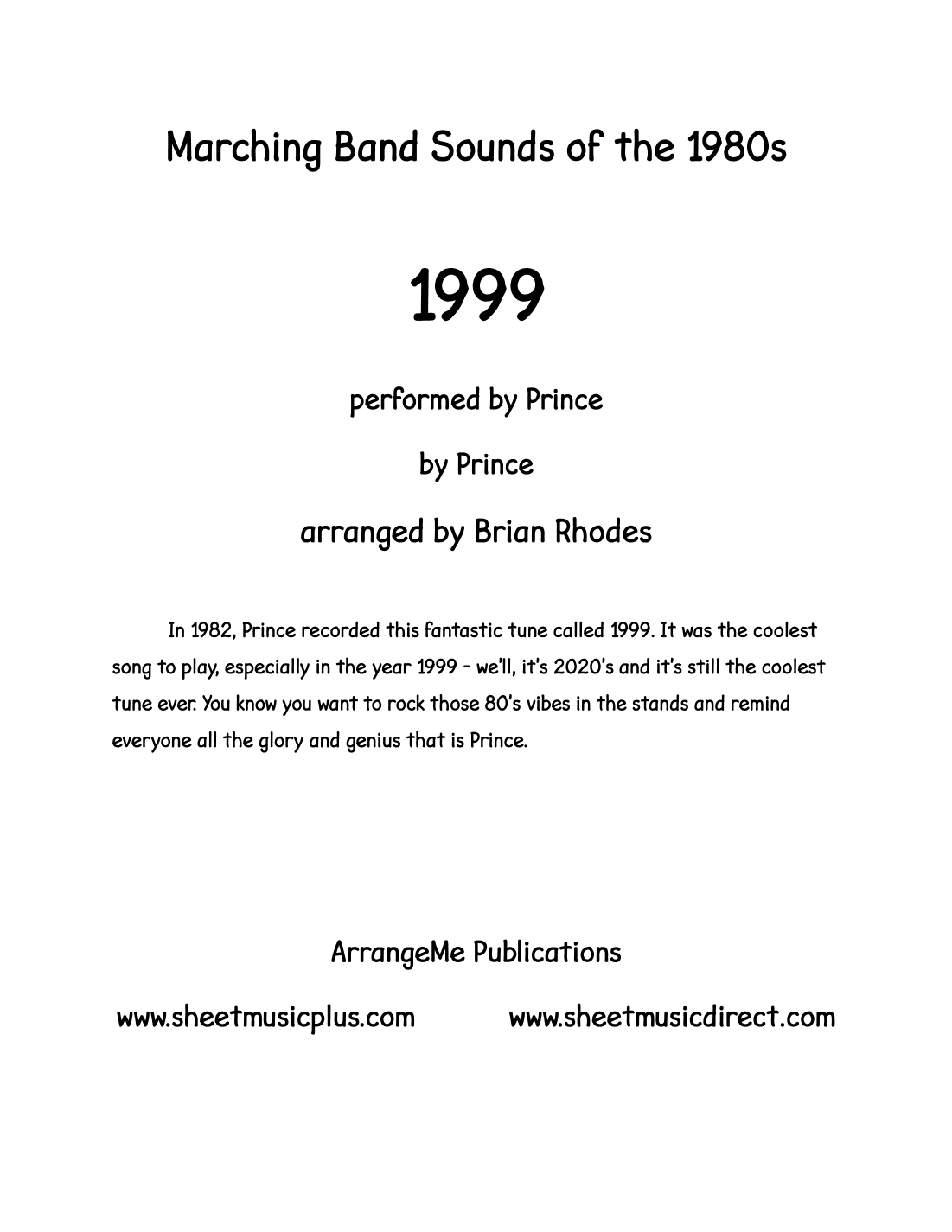 1999 (arr. Brian Rhodes)