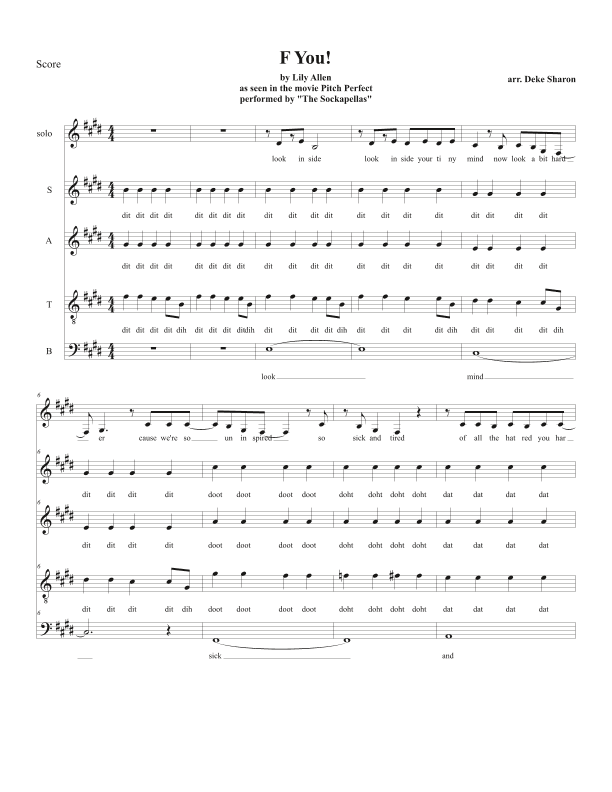 Fuck You (arr. Deke Sharon)