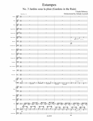 Claude Debussy ? Estampes, Orchestra Suite, Orchestrated by Arkady Leytush, No. 3 Jardins sous la
