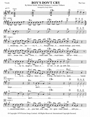 Boys Don't Cry (arr. Jorge Juárez)
