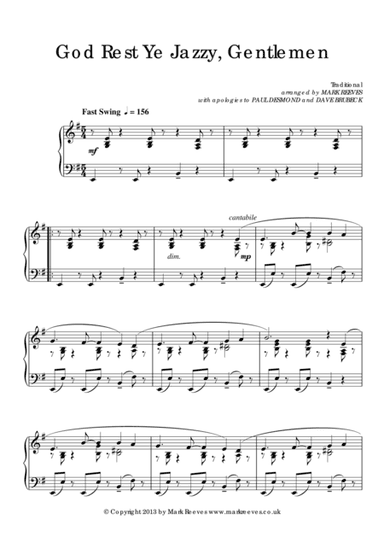 God Rest Ye Jazzy, Gentlemen (arr. Mark Reeves)