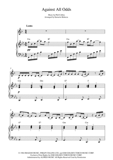Against All Odds (take A Look At Me Now) (arr. Kaiserin Rebecca)